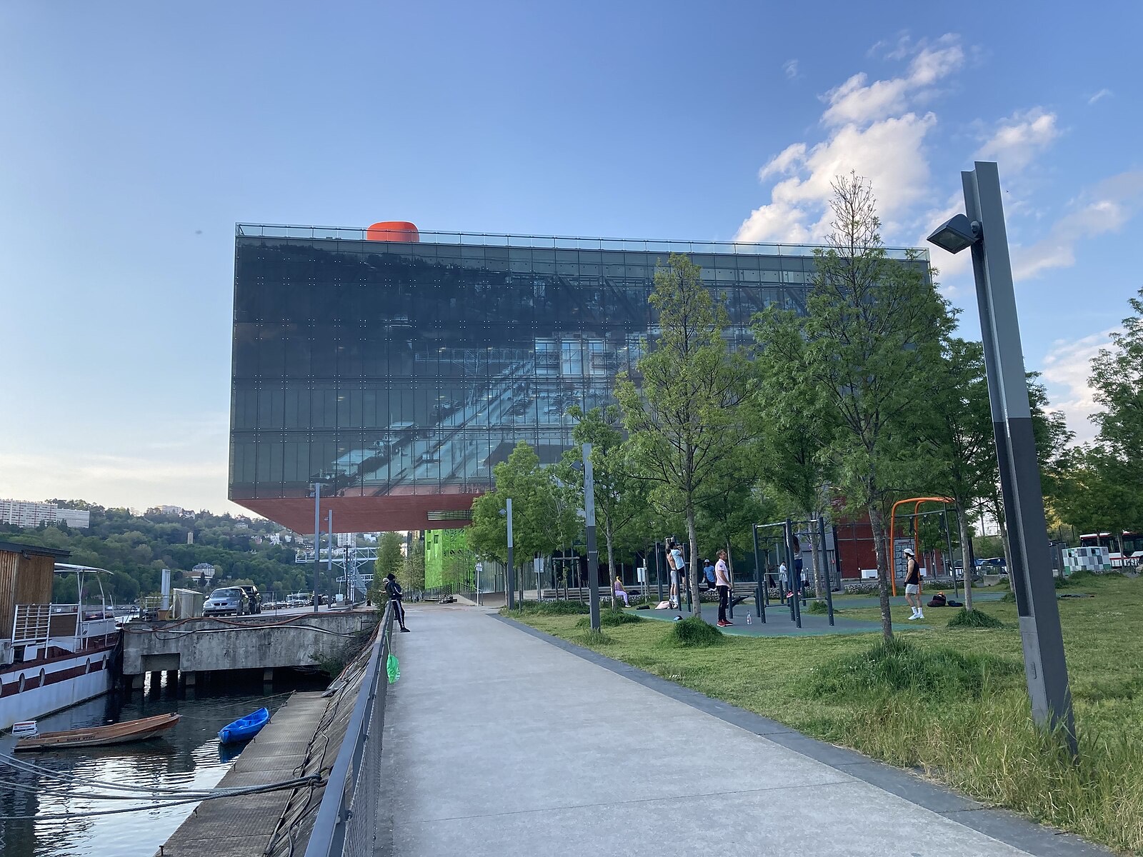 Lyon's Confluence district at the river junction.